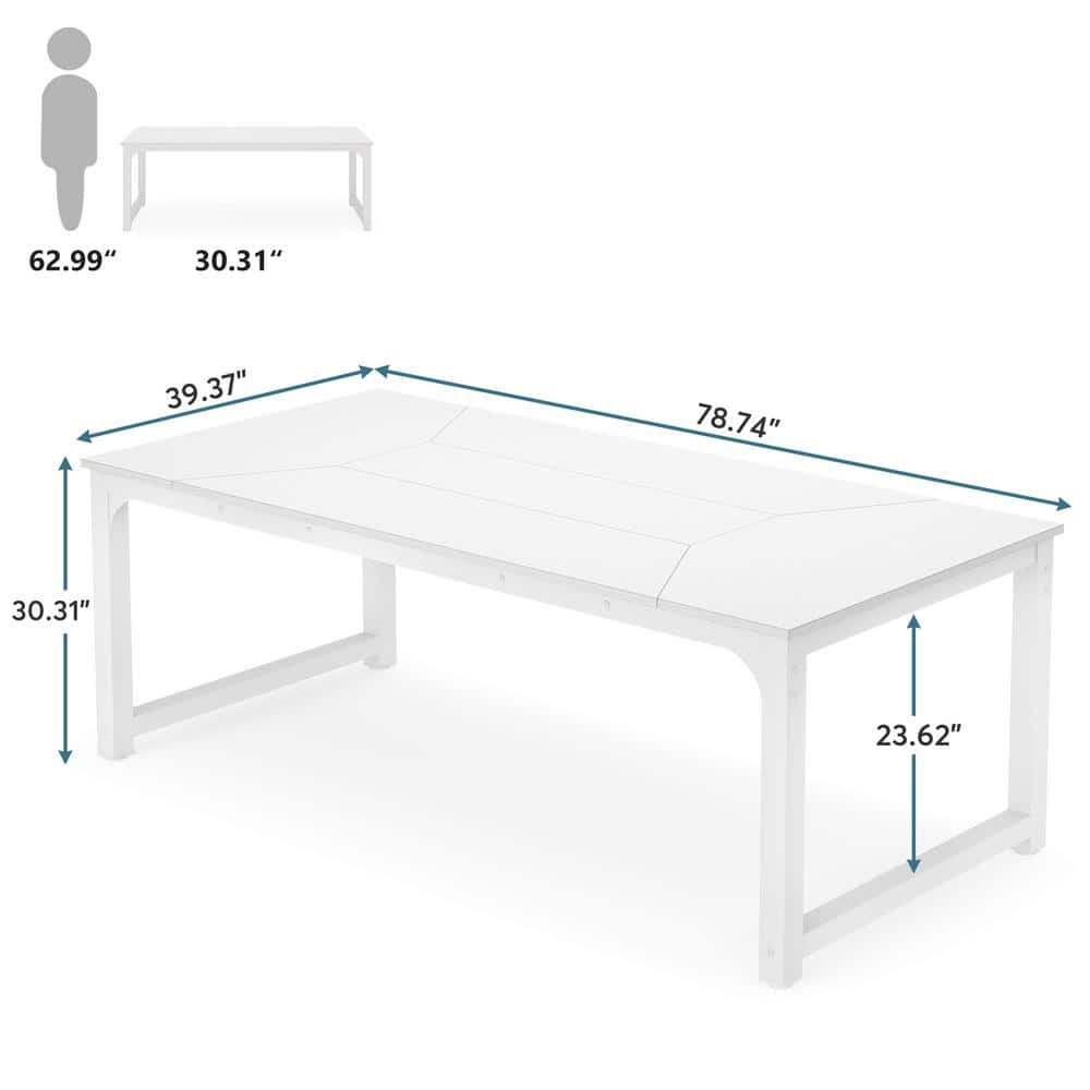 Desk dimensions shown with measurements.