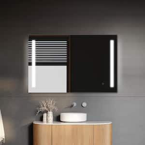 Treviso 40 in. W x 26 in. H Rectangular Frameless LED Wall Mount Bathroom Vanity Mirror in Chrome