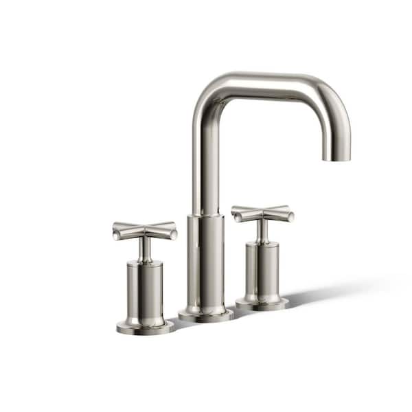 KOHLER Purist Cross 2-Handle Tub Faucet Deck-Mount in Satin Nickel (Valve Not Included)
