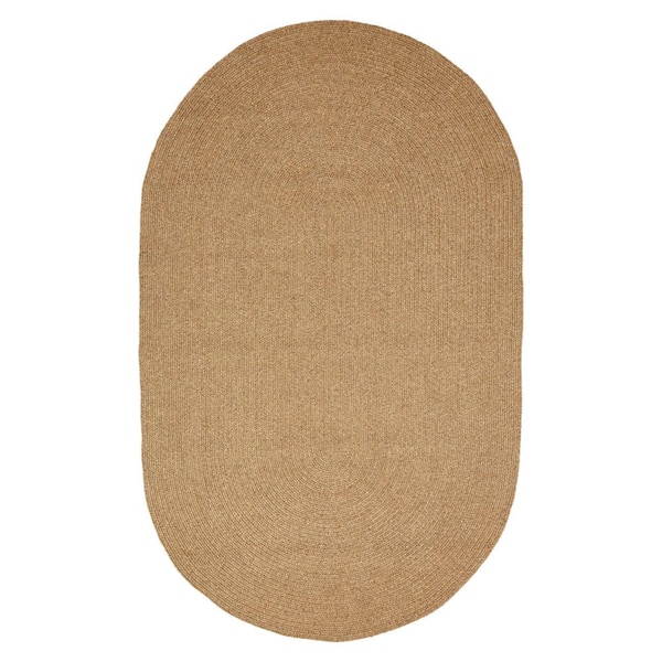 SUPERIOR Braided Latte 8 ft. x 10 ft. Reversible Indoor/Outdoor Area Rug