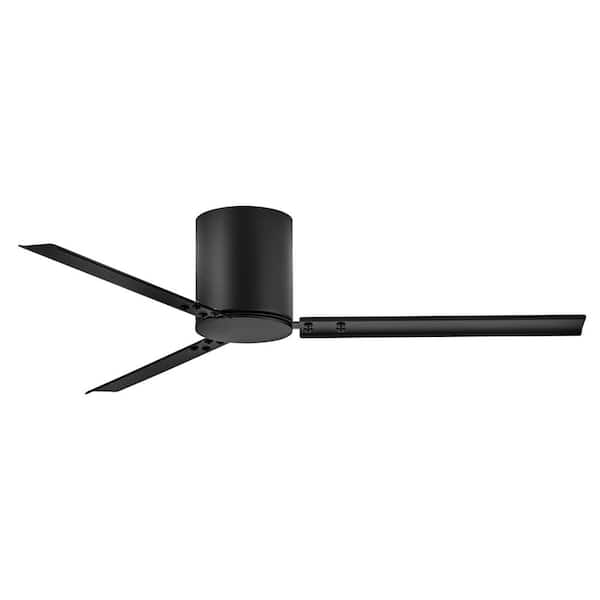 Indy Flush 58.0 in. Indoor/Outdoor Matte Black Ceiling Fan with Remote Control