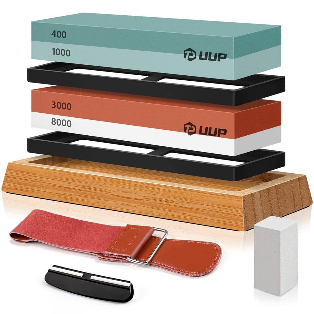 7 in. 400/1000 3000/8000 Grit Wet Stone Coarse Cell Foam, Knife Sharpening 