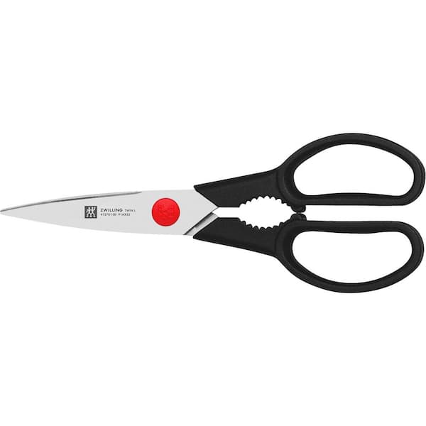 TWIN L 3.5 in. Stainless Steel Kitchen Shears, Multi-Purpose, Heavy Duty, Stainless Steel Blades, Black