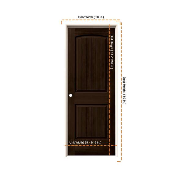 JELD-WEN 28 in. x 80 in. Santa Fe Espresso Stain Right-Hand Molded