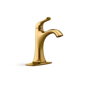 Sundae Single Handle Single Hole Bathroom Faucet in Vibrant Brushed Moderne Brass