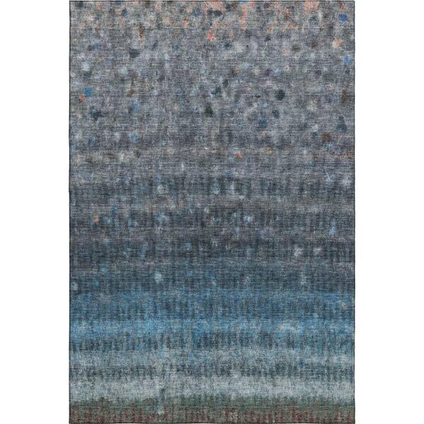 Mayfield Premium Machine Washable Abstract AMF2316 Blue 10 ft. x 14 ft. Area Rug