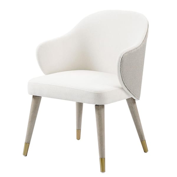 Charity Gray Oak Wood Arm Chair Set-2