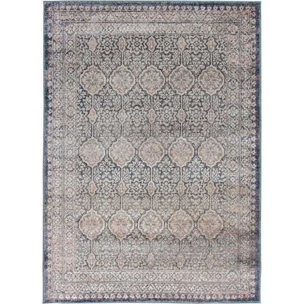 Morrow 6 ft. x 9 ft. Light Blue/Light Gray Area Rug