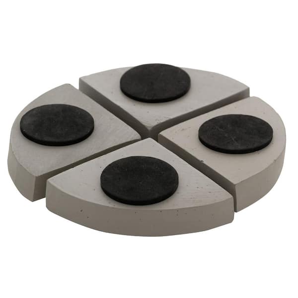 PotteryPots Small 3.94 in. Dia Gray Fiberstone Indoor Outdoor Pot Feet