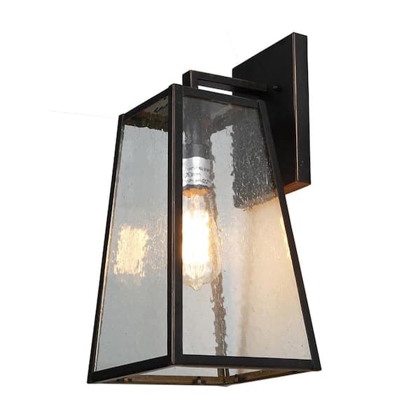 Unbranded Everett Bronze Dust to Dawn Outdoor Hardwired Coach Sconce