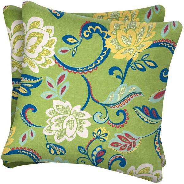 Arden Beachside Floral Outdoor Throw Pillow (2-Pack)-DISCONTINUED