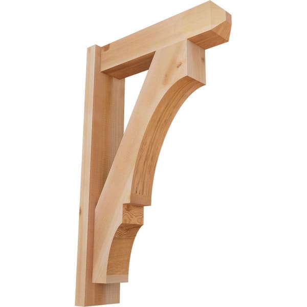 Ekena Millwork 6 in. x 32 in. x 20 in. Western Red Cedar Balboa Craftsman Smooth Outlooker