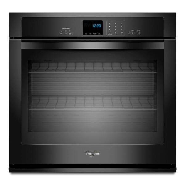 Whirlpool 30 in. Single Electric Wall Oven Self-Cleaning in Black