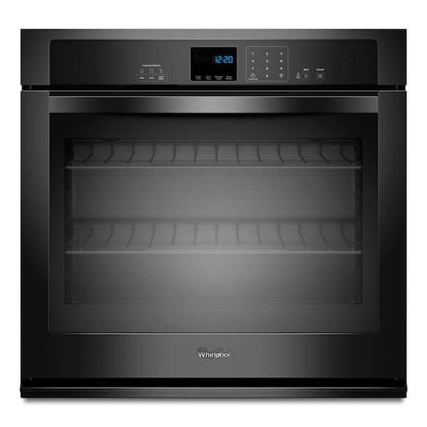 Whirlpool 27 in. Single Electric Wall Oven Self-Cleaning in Black