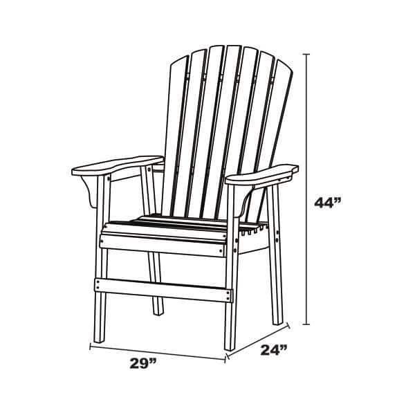 Leigh country classic white painted wood adirondack discount chair