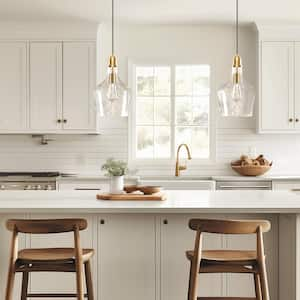 Auburn 1 Gold/Clear Pendant Light