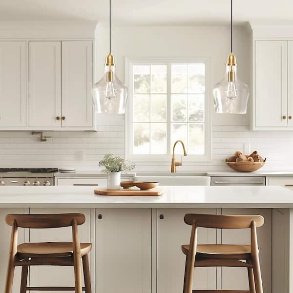 Auburn 1 Gold/Clear Pendant Light