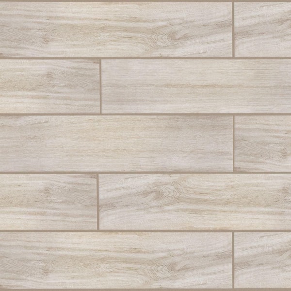 Llama Almond 8-1/2 in. x 35-1/2 in. Porcelain Floor and Wall Tile (12.78 sq. ft./Case)