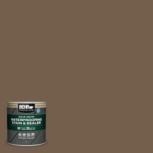 8 oz. #MS-46 Chestnut Brown Solid Color Waterproofing Exterior Wood Stain and Sealer Sample