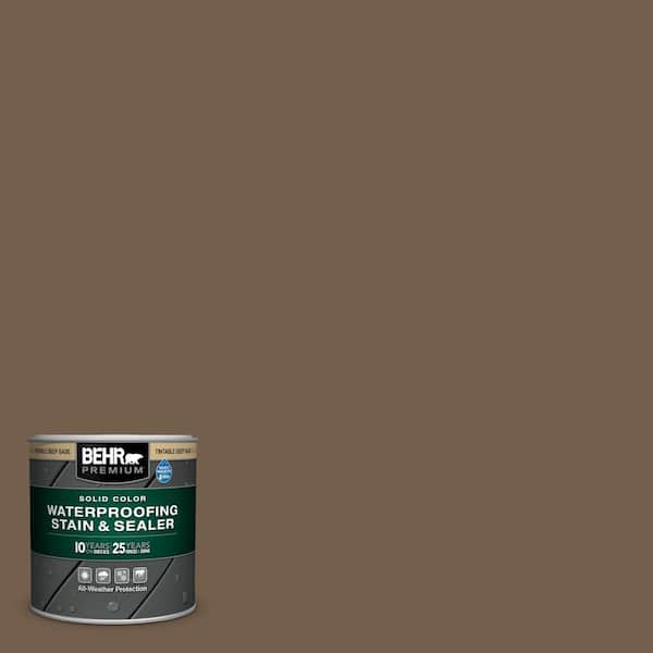 BEHR PREMIUM 8 oz. #MS-46 Chestnut Brown Solid Color Waterproofing Exterior Wood Stain and Sealer Sample