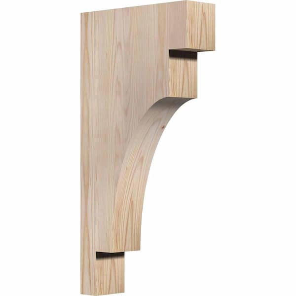 Ekena Millwork 3-1/2 in. x 12 in. x 24 in. Douglas Fir Mediterranean Smooth Corbel