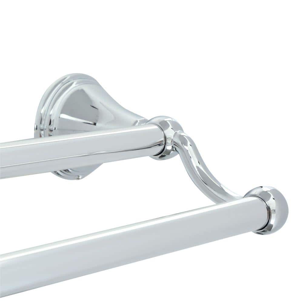 24-Inch Chrome Double Wall Mounted Towel Bar