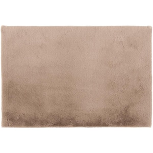 Piper Taupe 2 ft. x 3 ft. Solid Polyester Scatter Area Rug
