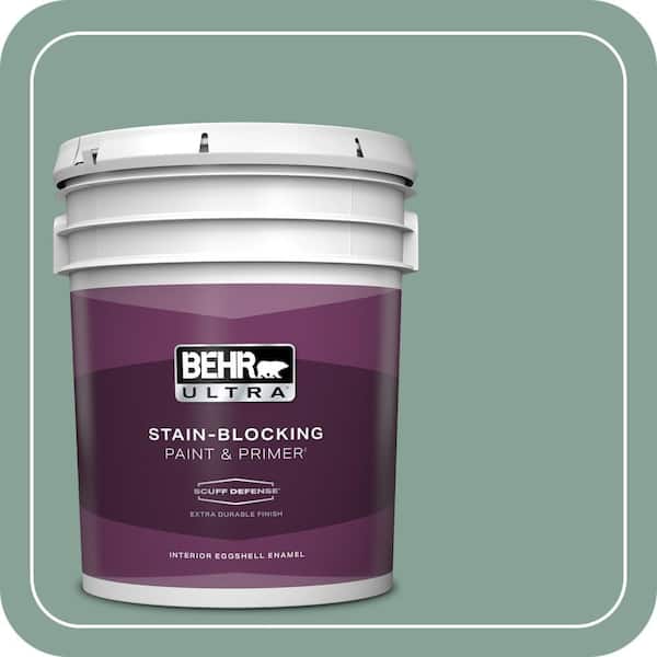BEHR ULTRA 5 gal. #T16-12 Modern Mint Extra Durable Eggshell Enamel Interior Paint & Primer
