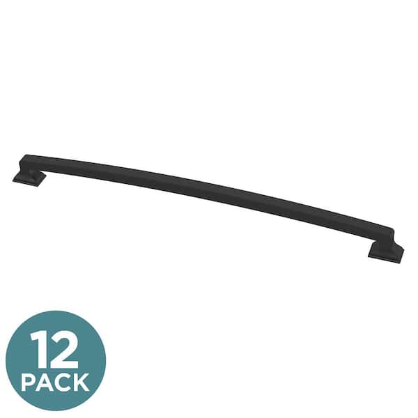 Liberty Classic Edge 12 in. (305 mm) Matte Black Cabinet Drawer Pull (12-Pack)