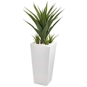 Vintage Home 43 Tall Realistic Agave Plant in Fiber Stone Planter