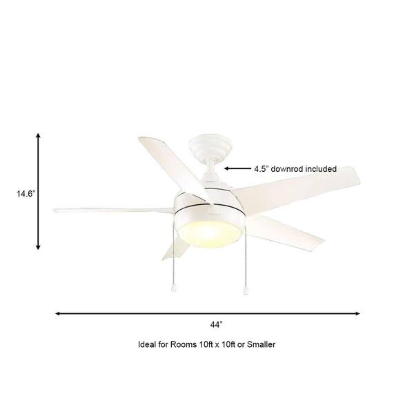 Home Decorators Collection Windward 44 In Indoor Matte White Led Smart Ceiling Fan With Light And Remote Works Google Assistant Alexa 22059 The Depot - Home Decorators Collection 44 In Windward Matte White Ceiling Fan