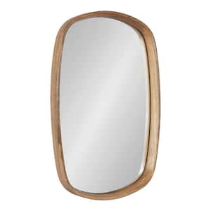 Prema 20.00 in. W x 30.00 in. H Natural Rectangle Mid-Century Framed Decorative Wall Mirror