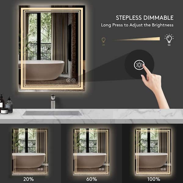 Wall Mount Motion Sensor Bathroom Vanity Mirror Front Light
