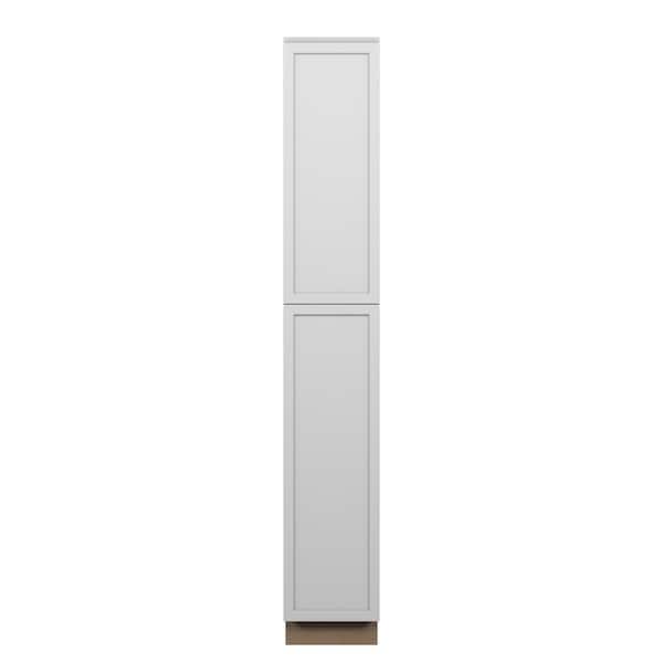Westport Shaker 15 in. W x 96 in. H x 24 in. D in Painted White Plywood Assembled Pantry Cabinet