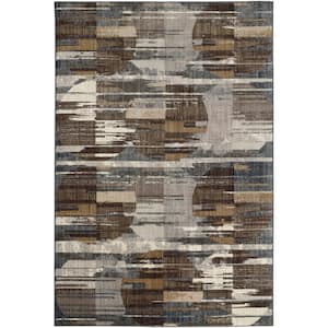 Pyramid Lake Taupe 5 ft. 3 in. x 7 ft. 10 in. Abstract Area Rug