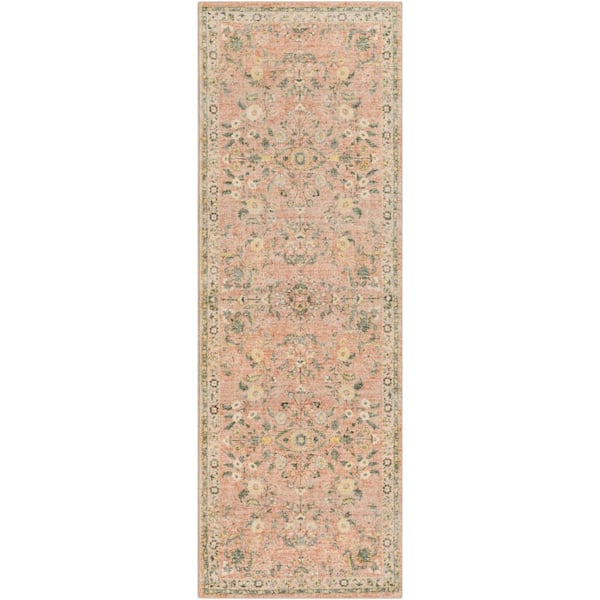Livabliss Oshawa Pale Pink 3 ft. x 8 ft. Indoor Area Rug