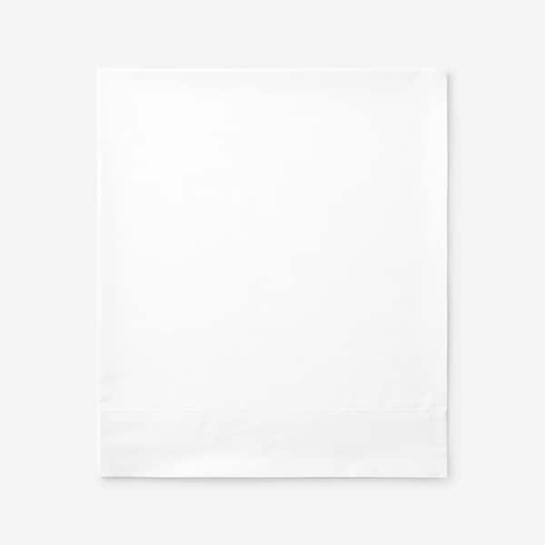 The Company Store Legends Hotel Supima Cotton Percale White Cotton Queen Flat Sheet