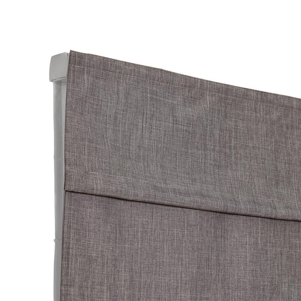 Gray Cordless Blackout Fabric Roman Shades 35 Inches