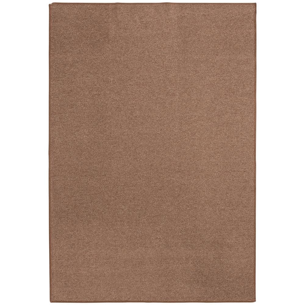 Brown Solid Color 8 ft. x 10 ft. Area Rug