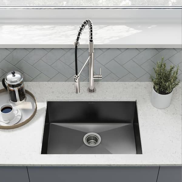 Tourner Stainless Steel 27 in. Single Bowl Undermount Kitchen Sink