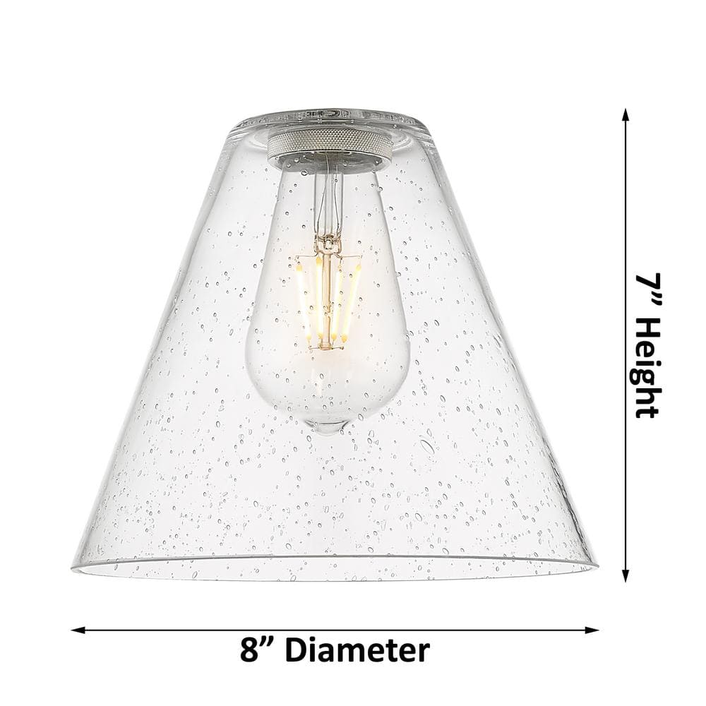 Ballston 8" Mini Pendant Light in Polished Chrome and Clear Glass
