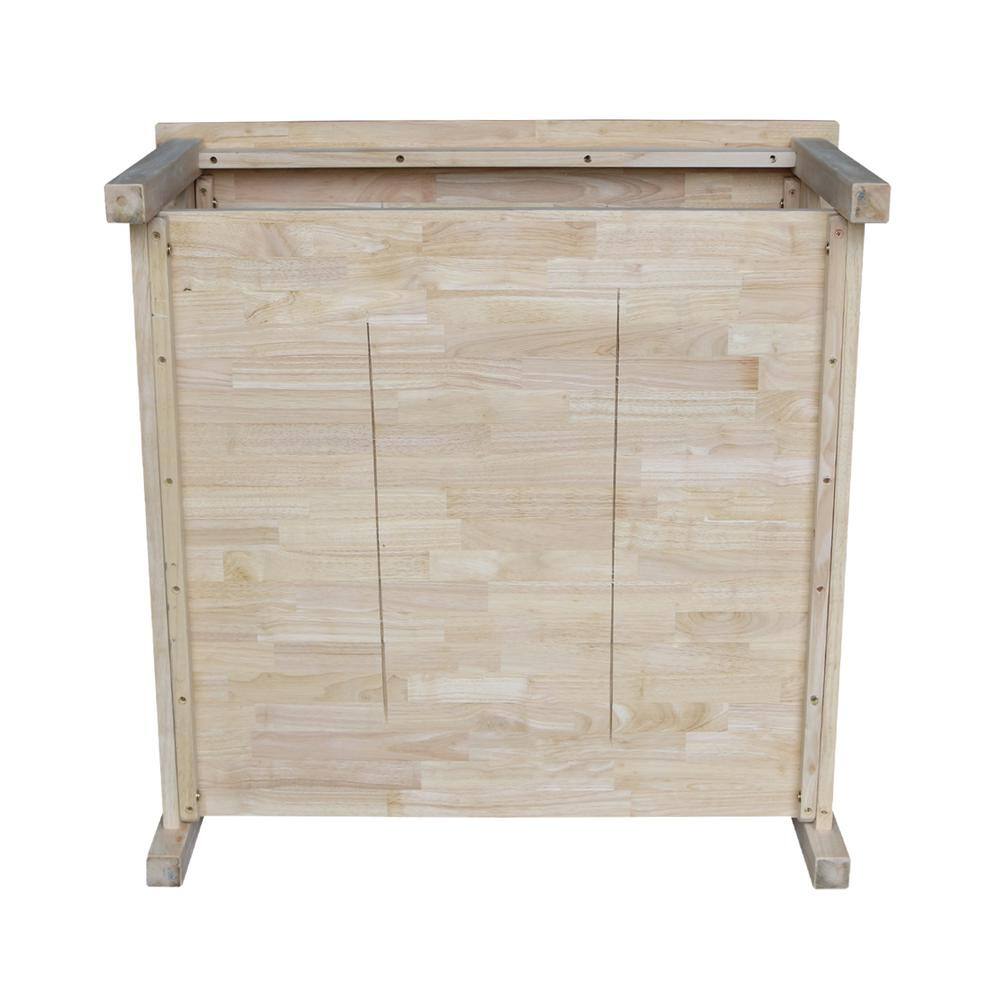 Hampton Square Unfinished Solid Parawood Coffee Table
