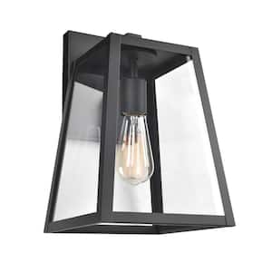 Branson Modern Classic Traditional 1-Light Black Indoor/Outdoor Wall Lantern Sconce
