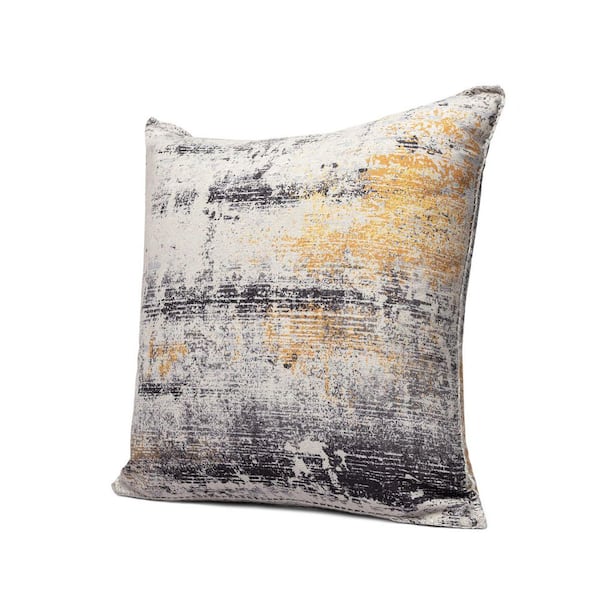 Simple Throw Pillow for Interior Design, Modern Black Gray Golden