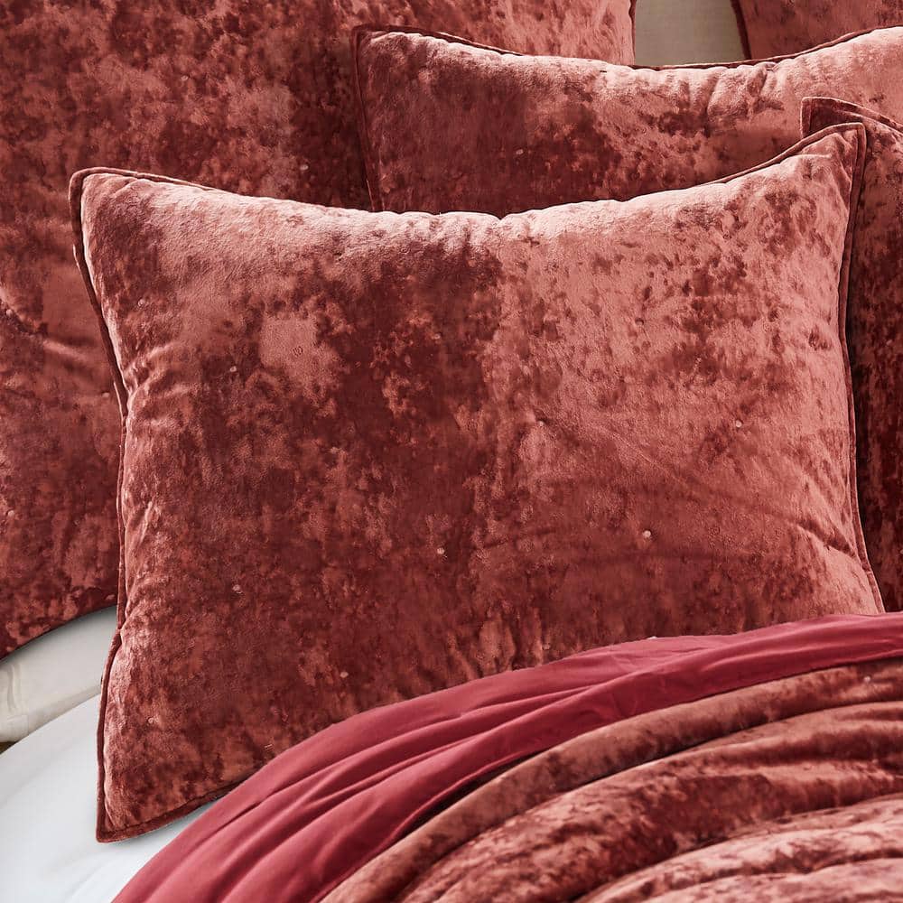 Luxurious Full/Queen Red Velvet Reversible Quilt