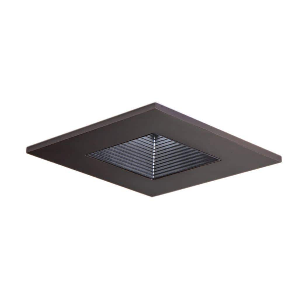 Halo Recessed 3012TBZBB 3-Inch 15-Degree Trim Lensed Square Shower Light with Black Baffle, Tuscan Bronze