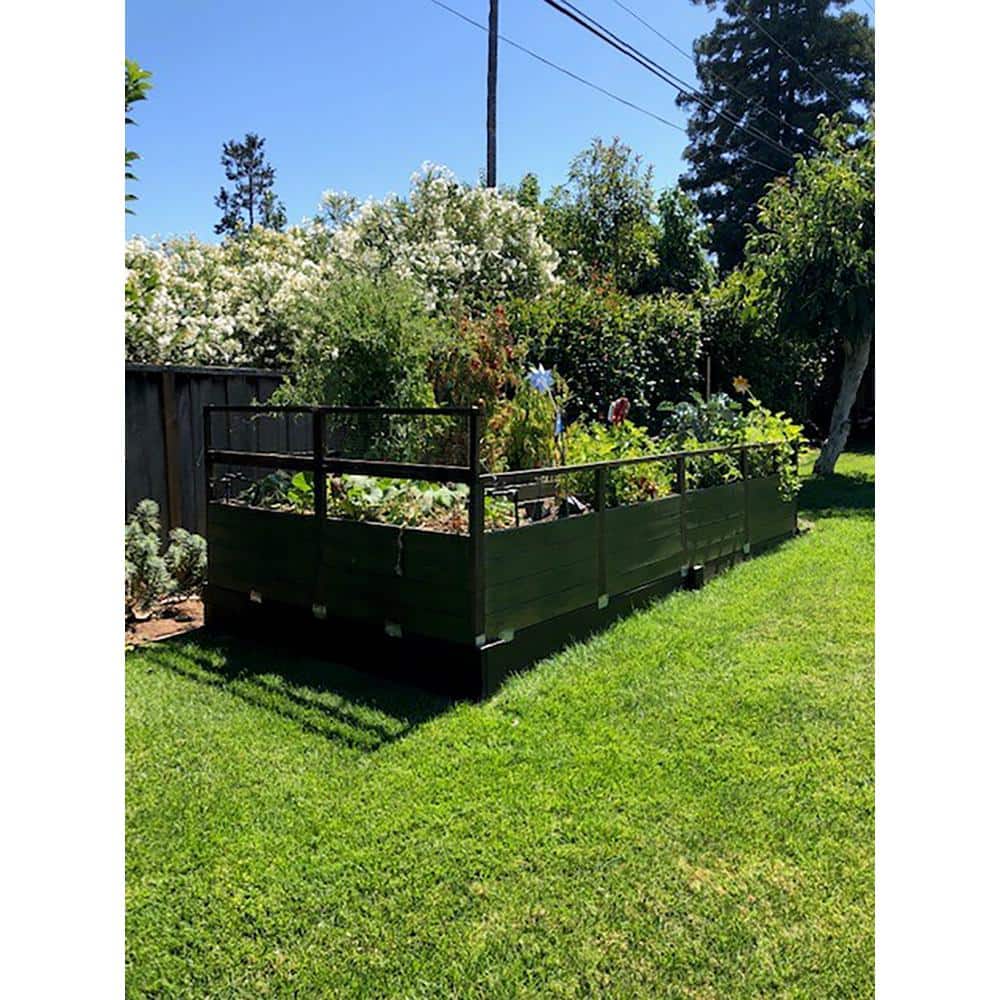 16 ft. Natural Cedar Raised Garden Bed with Mesh Screen