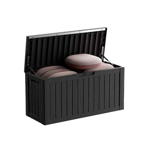 80 Gal. Durable Resin Outdoor Storage and Organization Deck Box Ideal For Garden Patio Furniture