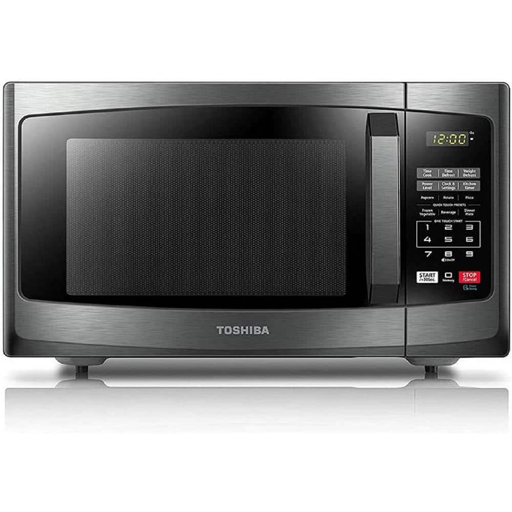 Toshiba 0.9 cu. ft. in Black Stainless Steel 900 Watt Countertop Microwave Oven with Mute Button and Eco Mode -  EM925A5A-BS
