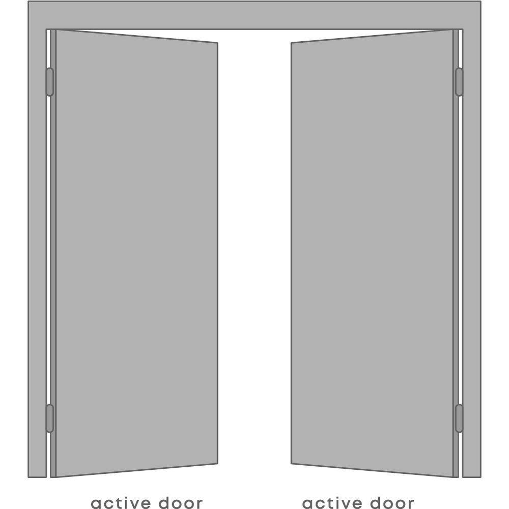 Gray Oak Frosted Glass Wood Composite Double Prehung French Door
